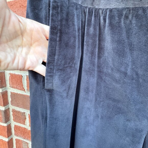 Terra & Sky Velour Pant Set Womens Size 1X Black Lounge Athleisure - Picture 6 of 11